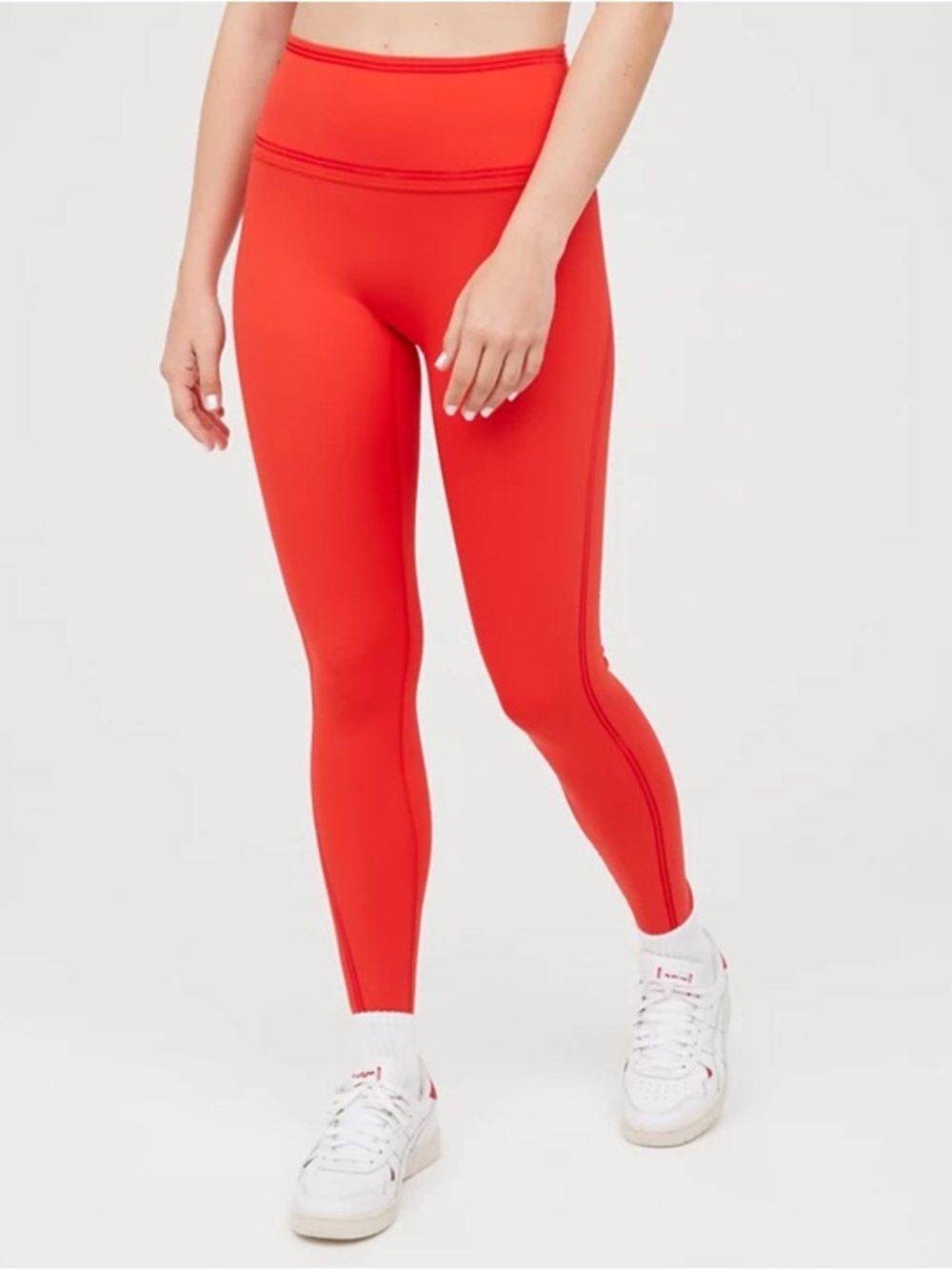 OFFLINE By Aerie Goals Velvet Trim Legging Holiday Red